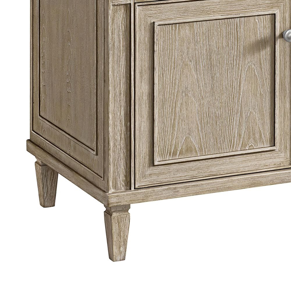 James Martin Vanities Lorelai 60&quot; Double Vanity in Whitewashed Oak with Single Hole 3 cm White Zeus Quartz Top &amp; Backsplash, , large