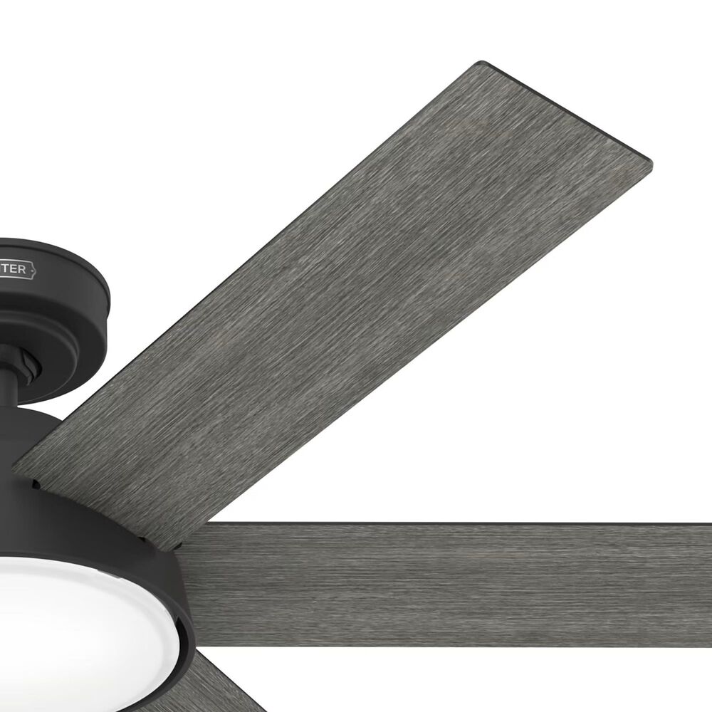 Hunter Donatella 52&quot; Ceiling Fan with LED Lights in Matte Black, , large