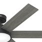 Hunter Donatella 52" Ceiling Fan with LED Lights in Matte Black, , large