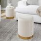 Lumisource Marla 2-Piece Nesting Pleated Ottoman Set in Cream, , large