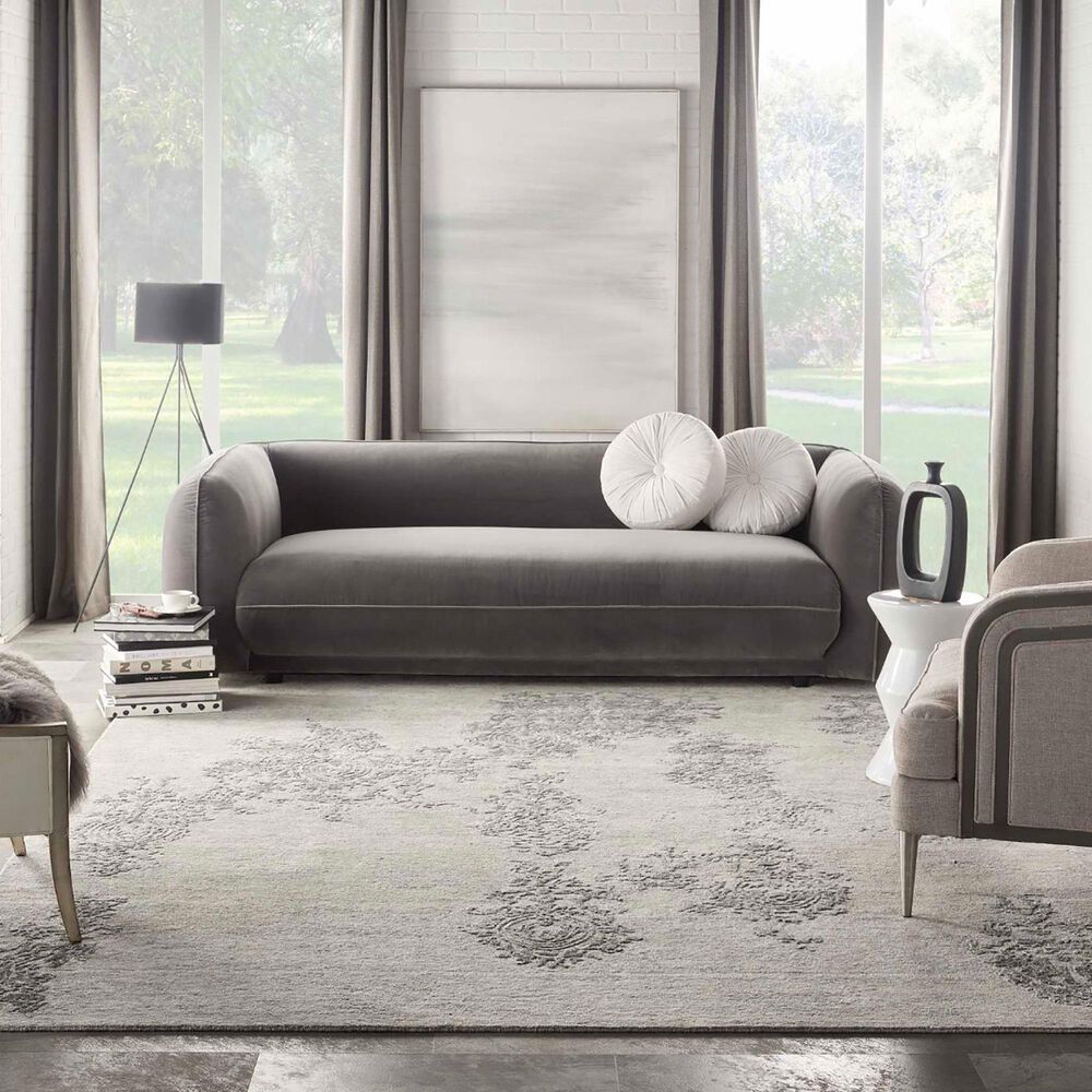 Nourison Silk Shadows 9&#39;9&quot; x 13&#39;9&quot; Ivory and Silver Area Rug, , large