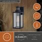 Vaxcel Lombard 4.75" 1-Light Outdoor Motion Sensor Wall Lantern in Textured Black, , large