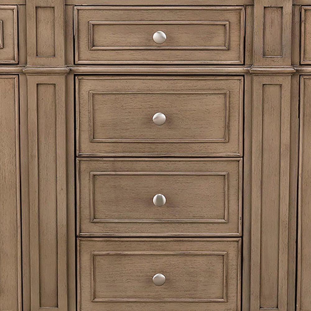 James Martin Vanities Bristol 72&quot; Double Bathroom Vanity in Whitewashed Walnut with 3 cm Lime Delight Quartz Top and Rectangular Sinks, , large