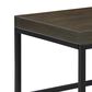 Steve Silver Furniture Yukon Rectangular Nesting Coffee Table with 2 Stools in Walnut and Black, , large