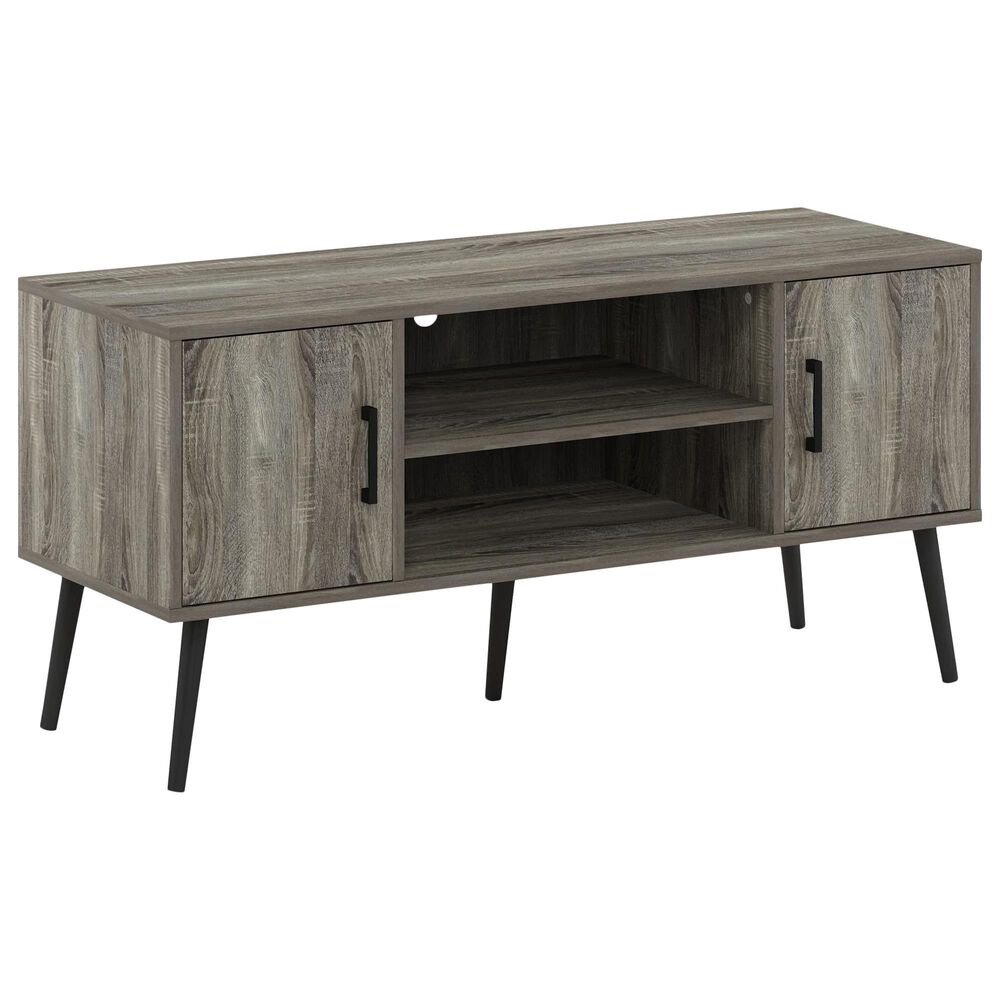 HOMLUX 43.3" TV Stand with 2-Door in French Oak, , large