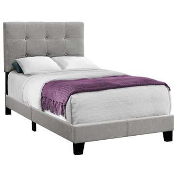 Monarch Specialties Twin Platform Bed in Grey, , large