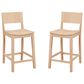 Linon Home Decor Devin Counter Stool in Unfinished (Set of 2), , large