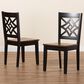 Baxton Studio Nicolette Side Chair in Dark Brown and Walnut Brown (Set of 2), , large