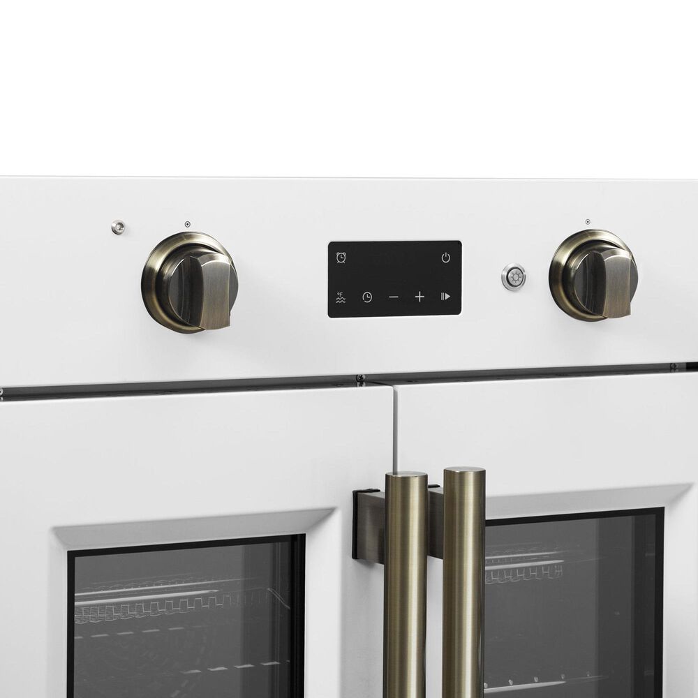 Forno Asti 30" Single Electric Wall Oven with French Door in White, , large