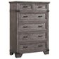Hawthorne Furniture Forge 6-Drawer Standard Chest in Wire Brushed Steel Gray, , large