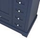 Lexora Home Dukes 48" Single Bathroom Vanity in Navy Blue with 2 cm White Carrara Marble Top and Rectangular Sink, , large