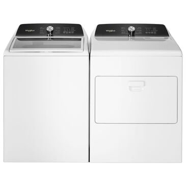 Whirlpool 4.5 Cu. Ft. Top Load Agitator Washer and 7 Cu. Ft. Gas Dryer Laundry Pair in White, , large