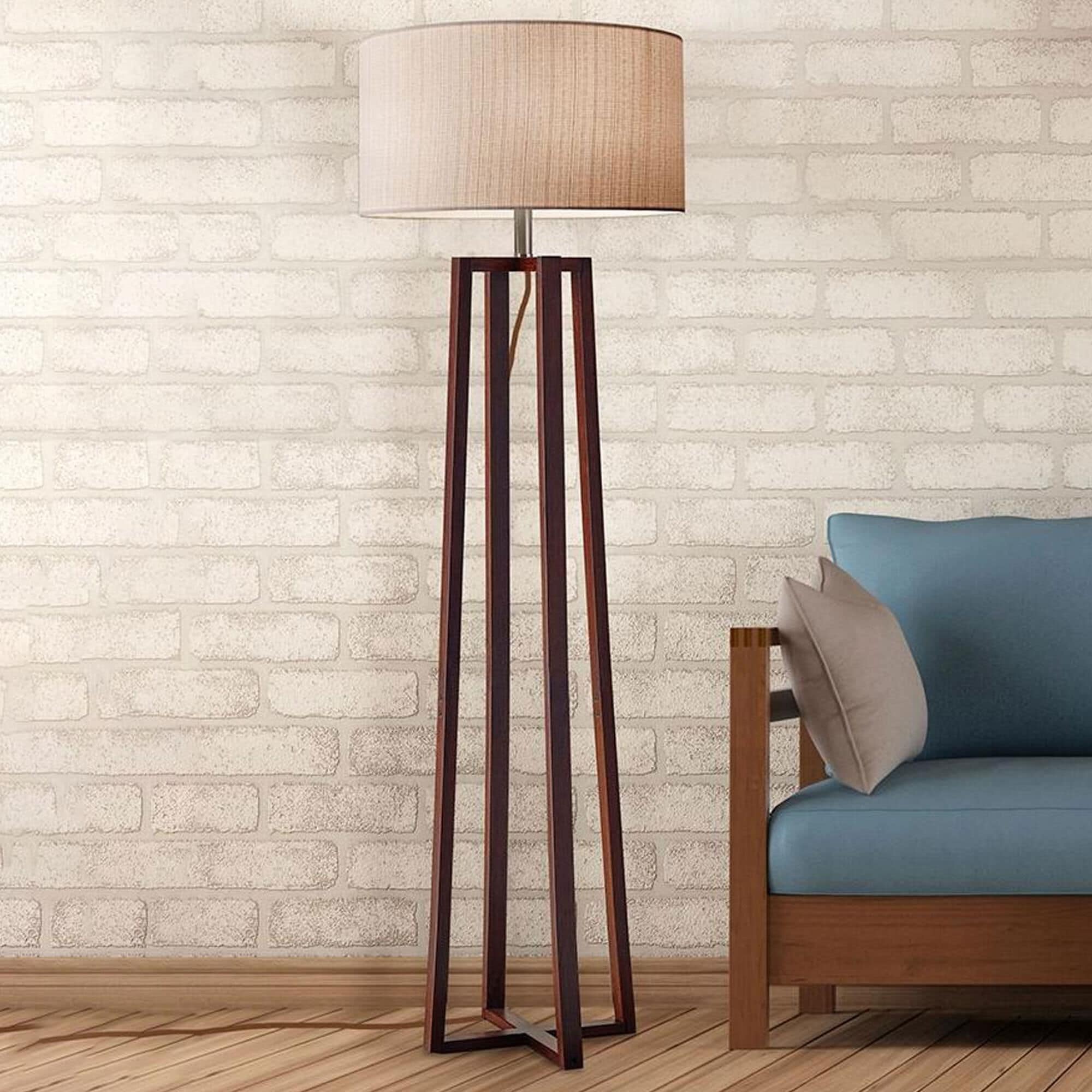 Adesso walnut floor lamp outlet