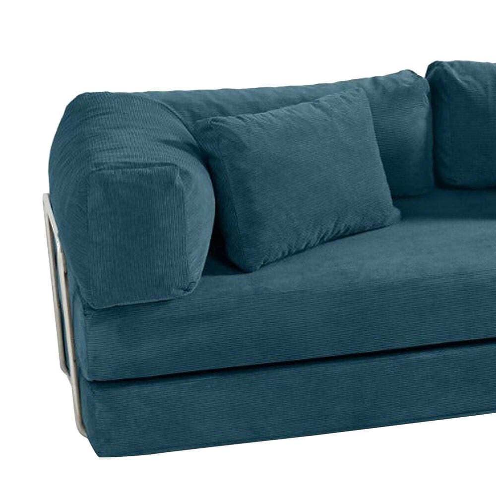 Jaxx Unsofa Stationary Sofa in Aqua Blue, , large