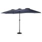 Hearth and Haven 14.8" Double Sided Outdoor Umbrella without Base in Navy Blue, , large