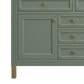 James Martin Vanities Chicago 48" Single Bathroom Vanity in Smokey Celadon with Single Hole 3 cm White Zeus Quartz Top and Rectangular Sink, , large