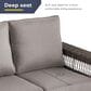 Sunwell Garden 5-Piece Patio Conversation Set with Stationary Chairs in Gray, , large