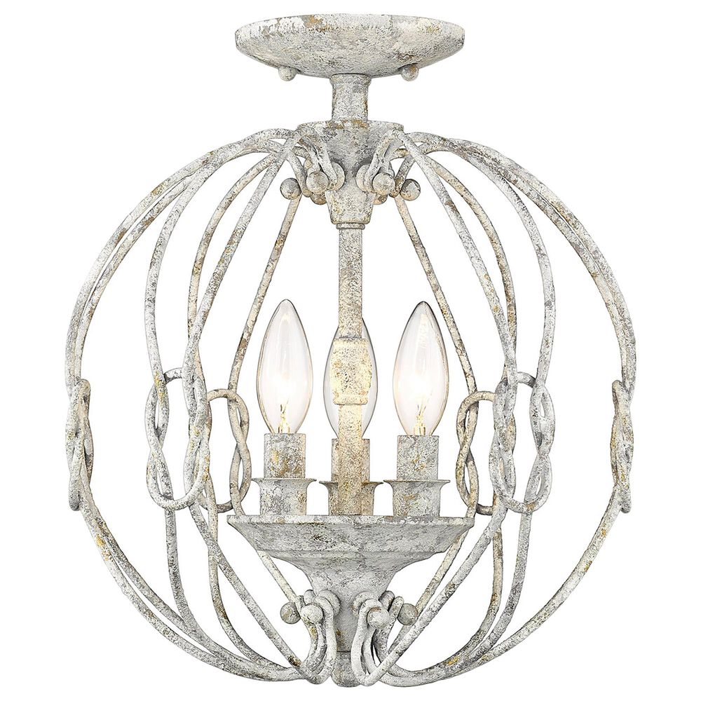 Golden Lighting Antoinette Semi-Flush in Oyster, , large