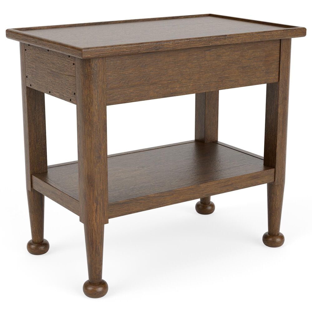 Riverside Furniture Calhoun Chairside Table in Ebony Whiskey Oak, , large