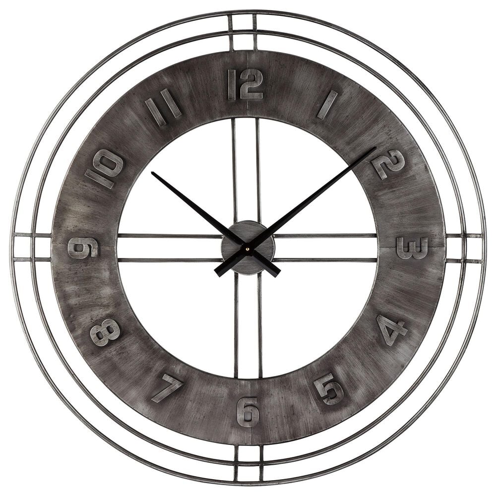 Ashley Ana Sofia Wall Clock in Antique Gray, , large