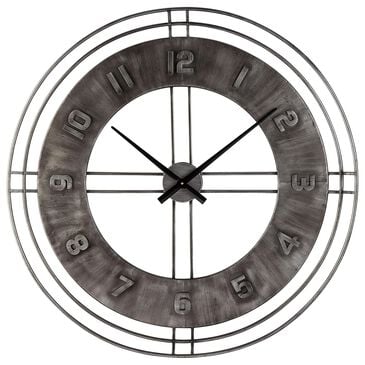 Ashley Ana Sofia Wall Clock in Antique Gray, , large