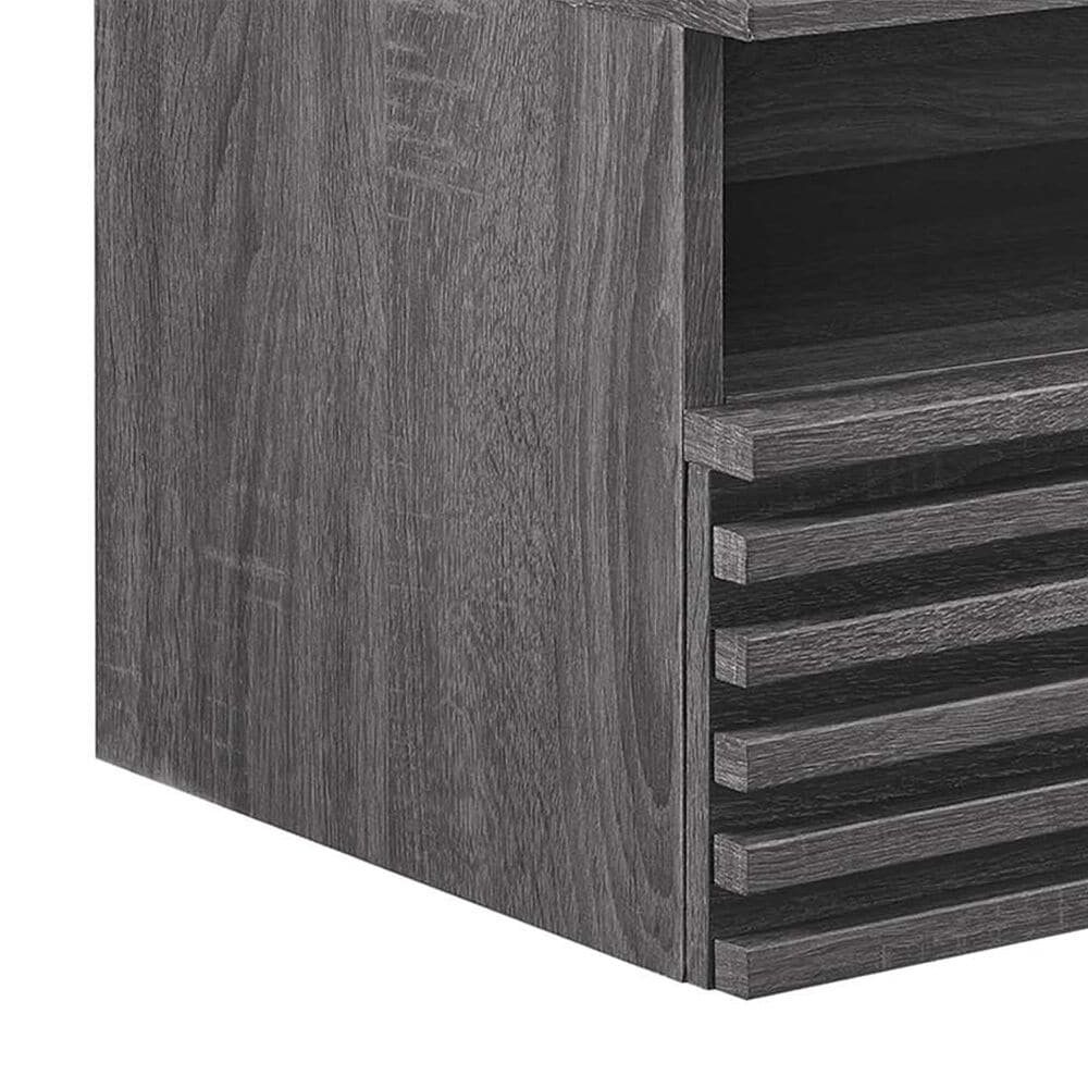 Modway Render 1 Drawer and Shelf Wall Mount Nightstand in Charcoal, , large
