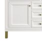 James Martin Vanities Chicago 48" Single Bathroom Vanity in Glossy White with 3 cm Victorian Silver Quartz Top and Rectangular Sink, , large