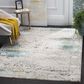 Safavieh Aria 4" x 6" Blue and Creme Area Rug, , large