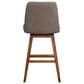 Blue River Amalie Swivel Barstool Stool with Taupe Boucle Cushion in Brown Oak, , large