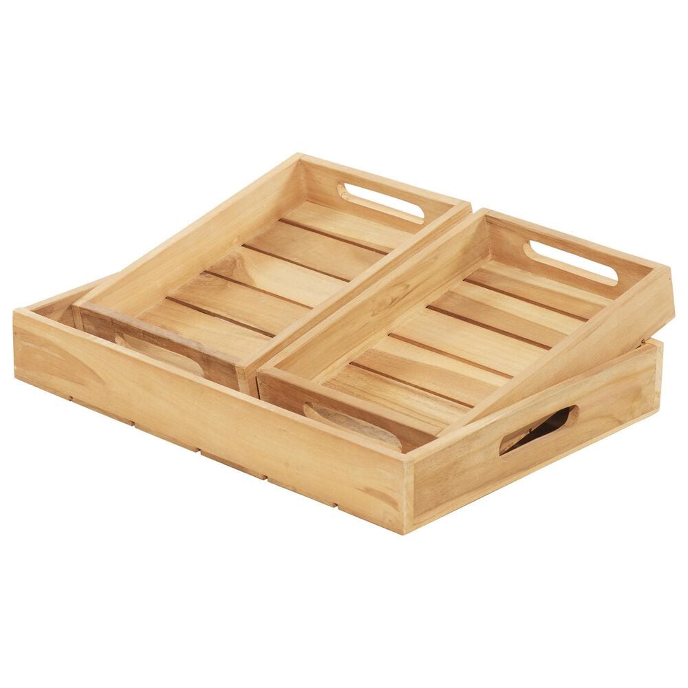 Maple and Jade Coastal Tray in Brown (Set of 3), , large