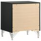 Coaster Lucia 2-Drawer Nightstand in Black and Chrome, , large
