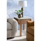 Fairfield Chair Portobello Square End Table in White, Light Brown and Brushed Brass, , large
