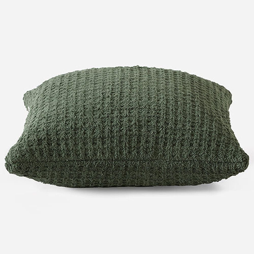 Sunday Citizen Snug Waffle 20&quot; Square Throw Pillow in Moss, , large