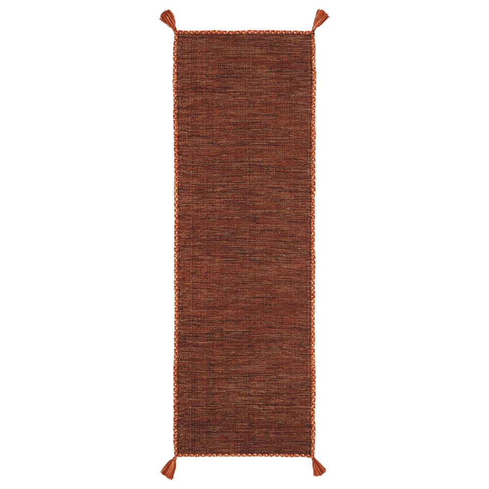 Safavieh Montauk 2"3" x 8" Orange and Black Runner, , large