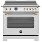 Bertazzoni Heritage Series 36" Induction Range with 5 Heating Zones in Stainless Steel and Gold, , large