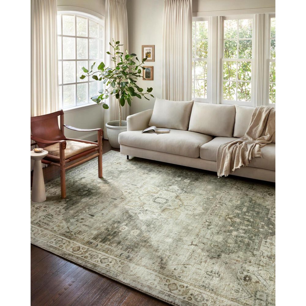 Loloi II Rosette ROS-09 3&#39;3&quot; x 5&#39;3&quot; Sage and Beige Area Rug, , large