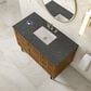 James Martin Laurent 48" Single Bathroom Vanity in Honey Oak with 3 cm Parisien Bleu Silestone Top, Rectangular Sink and FreePower Wireless Charger, , large