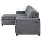 Modern Market Stationary Sofa Bed with Reversible Chaise in Light Grey, , large