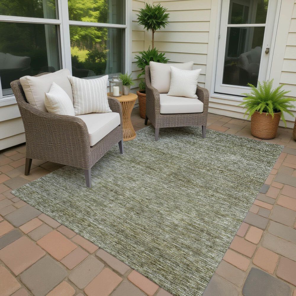 Dalyn Rug Company Soft Essentials Solid Sage 10' x 14' Indoor/Outdoor Area Rug, , large