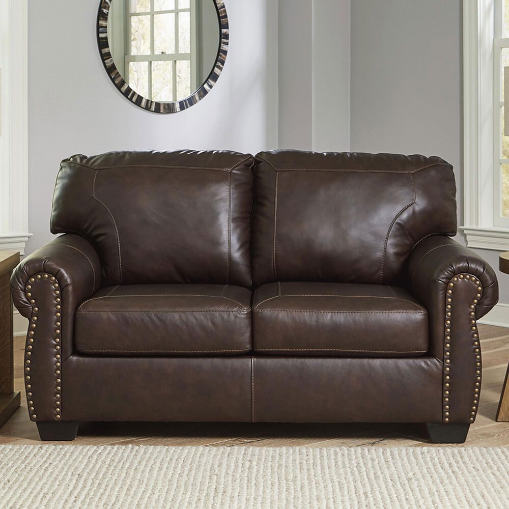 Ashley Colleton Stationary Loveseat in Dark Brown, , large
