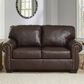 Ashley Colleton Stationary Loveseat in Dark Brown, , large