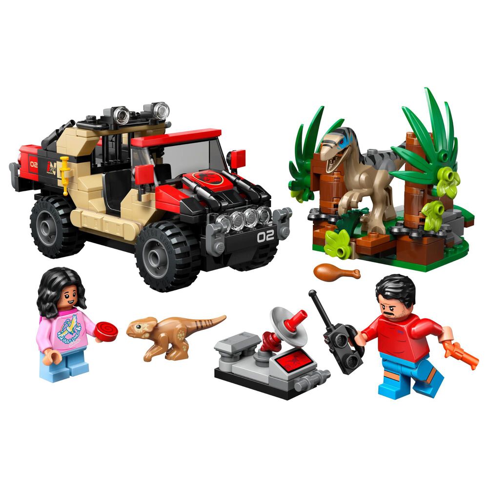 LEGO Jurassic World - Raptor Off-Road Escape Building Set in Red and Orange, , large