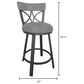 Delaware Dining Bradley 26" Swivel Barstool in Flintrock Grey/Grey, , large