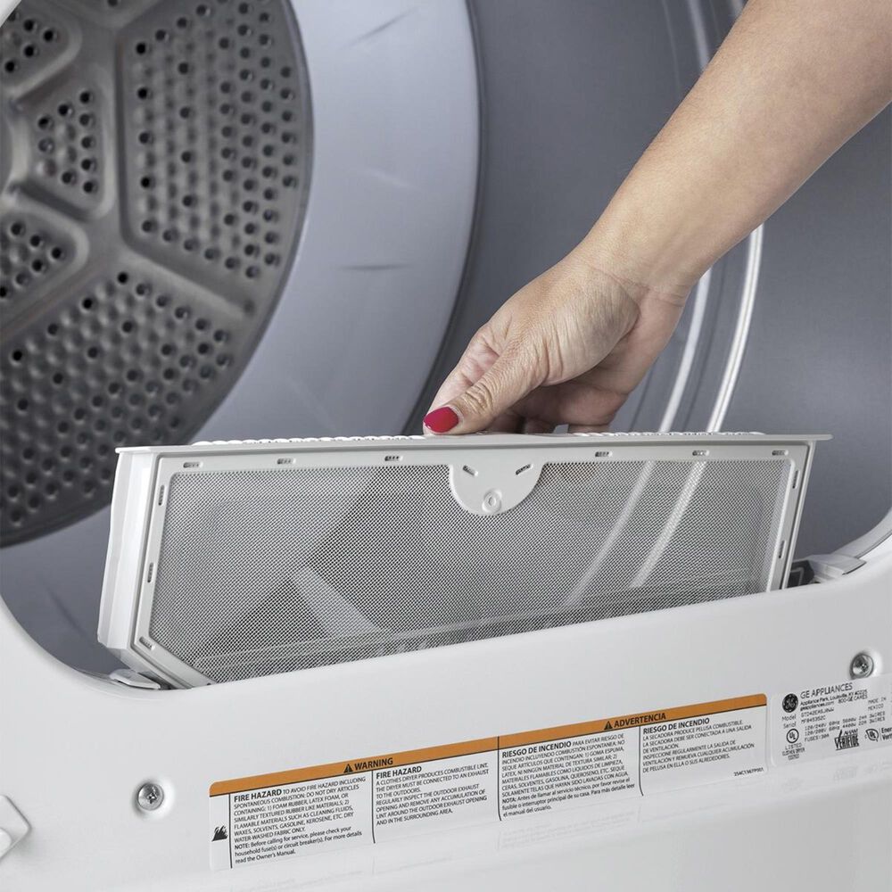 GE Appliances 7.2 Cu. Ft. Gas Dryer with Sensor Dry in White Nebraska