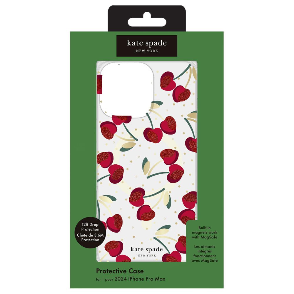 Kate Spade Protective Magsafe Case for Apple iPhone 16 Pro Max in Cherry Dot, , large