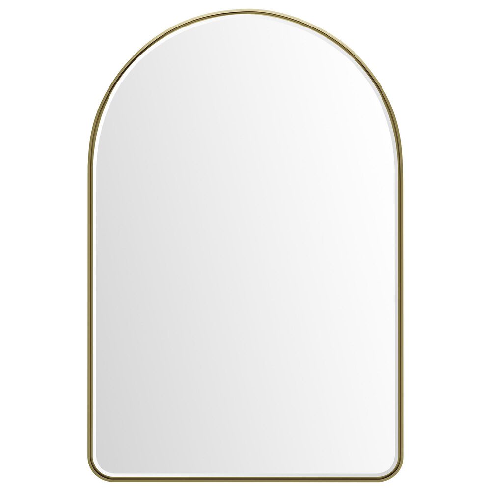 James Martin Rohe 24&quot; Arched Mirror in Champagne Brass, , large