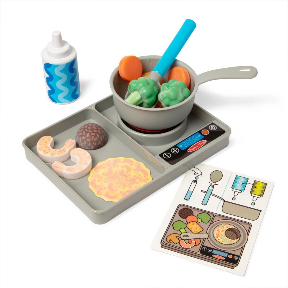 Melissa & Doug Simmer & Stir Stove Top Play Set, , large