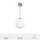 Hunter Hepburn 1-Light Mini Pendant in Brushed Nickel, , large