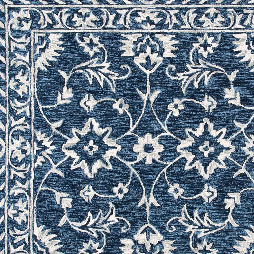 Safavieh Micro-Loop 5&#39; x 8&#39; Navy and Taupe Area Rug, , large