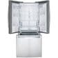LG 21.8 Cu. Ft. 3-Door French Door Refrigerator in Stainless Steel, , large